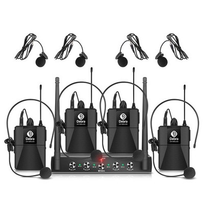 D Debra Audio AU400 Pro UHF 4 Channel Wireless Mic