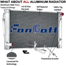 Radiator & AC Condenser For 2010-20 Nissan 370Z Infiniti G25 G35 G37 2.5L 3.5L
