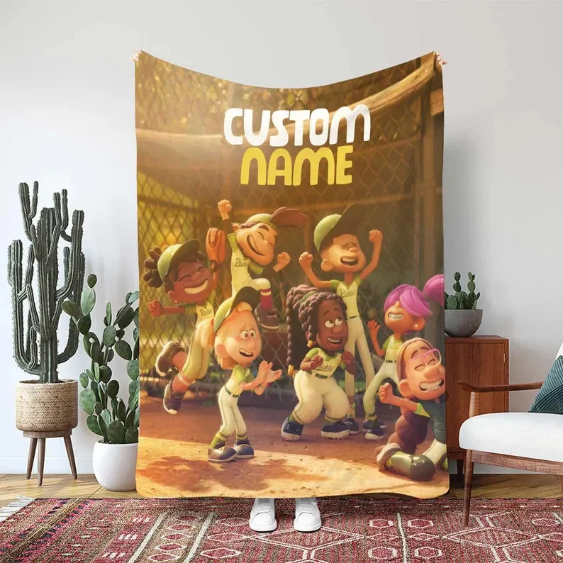Win Or Lose Softball Blanket, Disney Pixar Animated Gift Custom Fleece Blanket