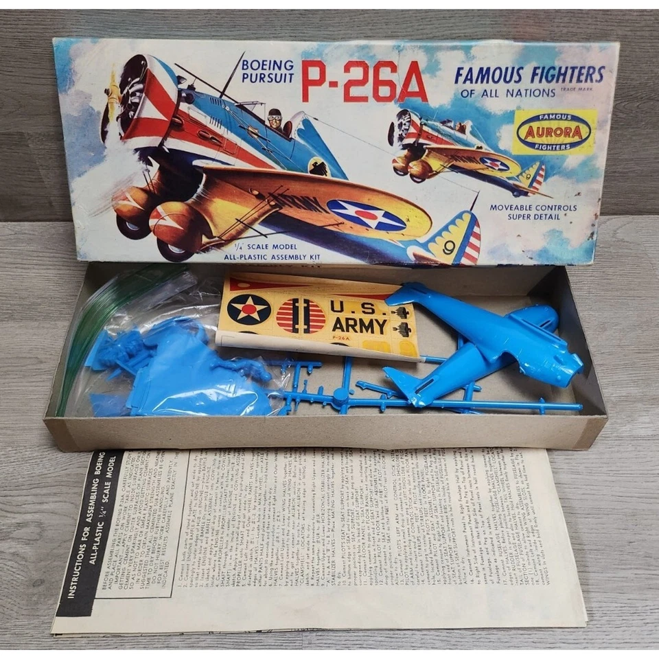 KIT BOEING LUTADORES FAMOSOS AURORA ESCALA 1/4 N°. 115-98 final dos anos 50 início dos anos 60 - Imagem 2 de 4