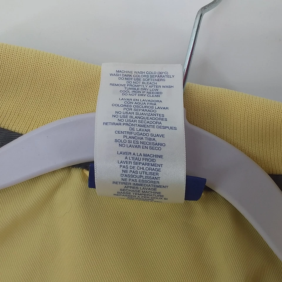 Conjunto de 2 Calças Quebra-Vento Reebok Track Suit Amarelo Cinza Feminino Tamanho Grande - Imagem 4 de 4