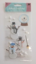 RARE Jolee's Snowman Snowmen  Snow Globe Winter Scrapbook Stickers LOOSE PIECES
