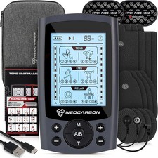 Neocarbon TENS Unit Muscle Simulator Electronic PMS Pulse Massager Machine NEW
