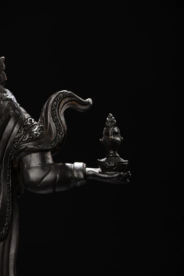 Colección Temprana Cobre Puro Dorado Budismo Tibetano Padmasambhava Estatua 2401 Foto 3 de 4