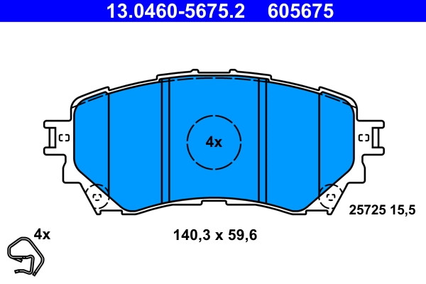 Plaquettes de frein ATE 13.0460-5675.2 pour frein à disque d'origine OE GBYT-33-2
