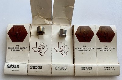 (5) Original Texas Instruments 2N388 Transistors