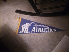 Vintage Kansas City Athletics pennant