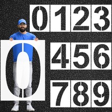 32 Inch Large Number Stencils Set 0-9 Address Pavement Templates Reusable Num...