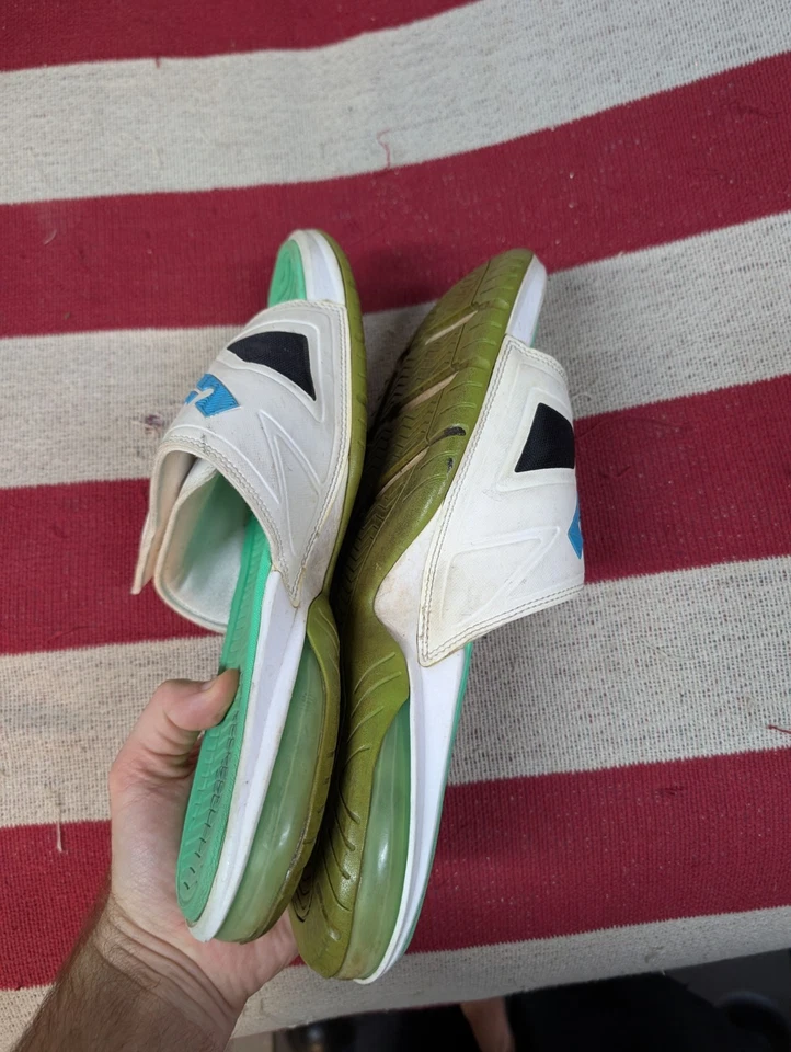 Nike Air Max Lebron Slide 3 Elite Masculino Tamanho 13 Branco/Azul Marinho Slides - Imagem 4 de 4