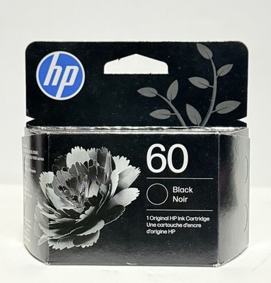 HP 60 Black Ink Cartridge OEM Original 07/2027+