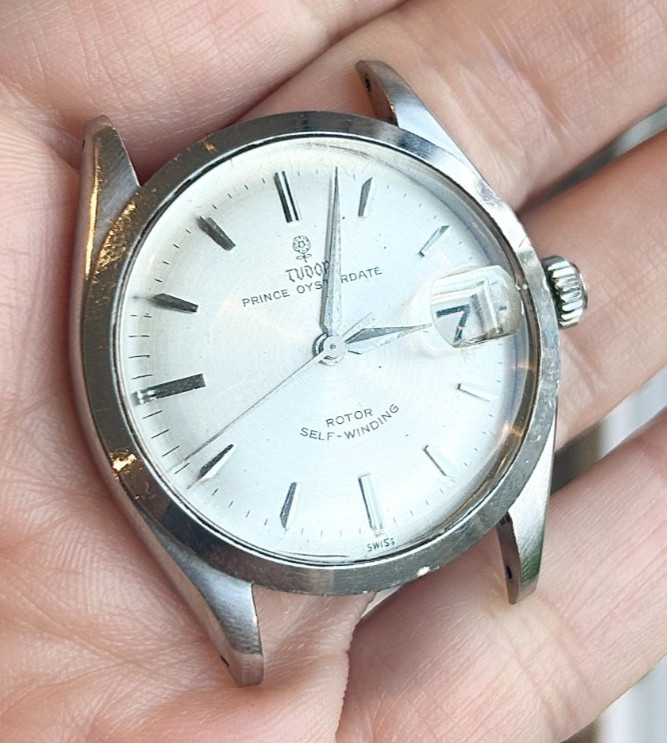 A Vintage Stainless Steel Tudor Prince Oysterdate Automatic Wristwatch. No Strap