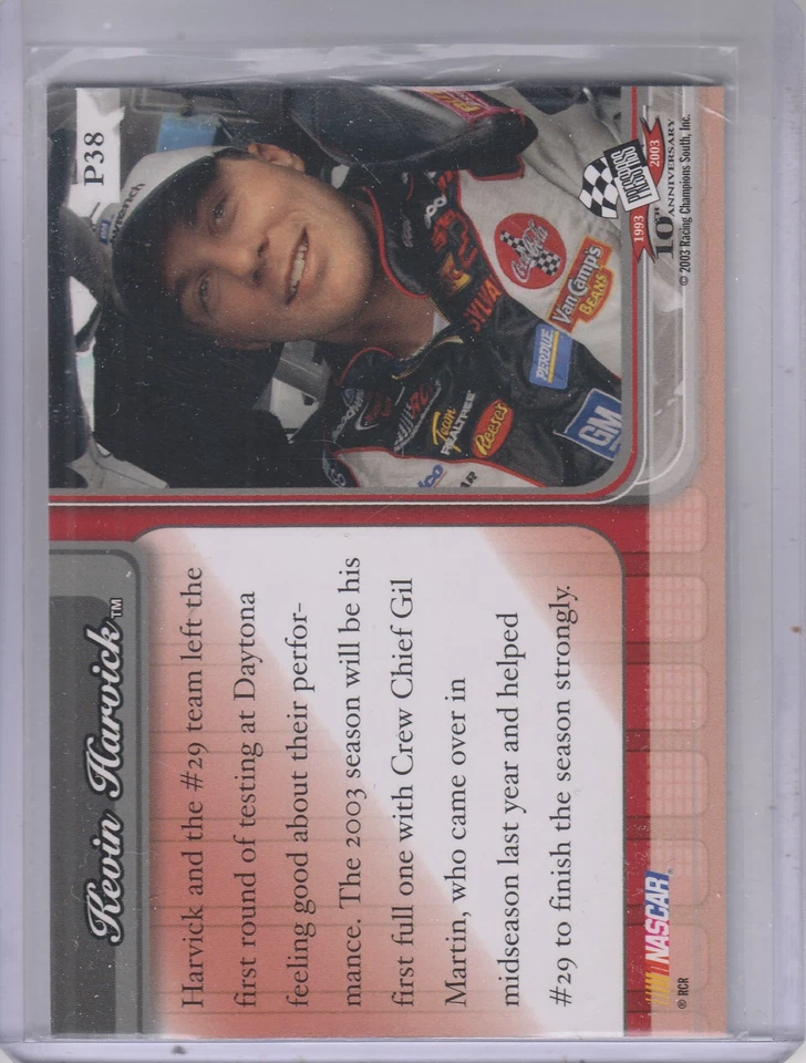 2003 Press Pass Premium Red Reflectors #38 Kevin Harvick's Car - RAC - Image 2 of 2