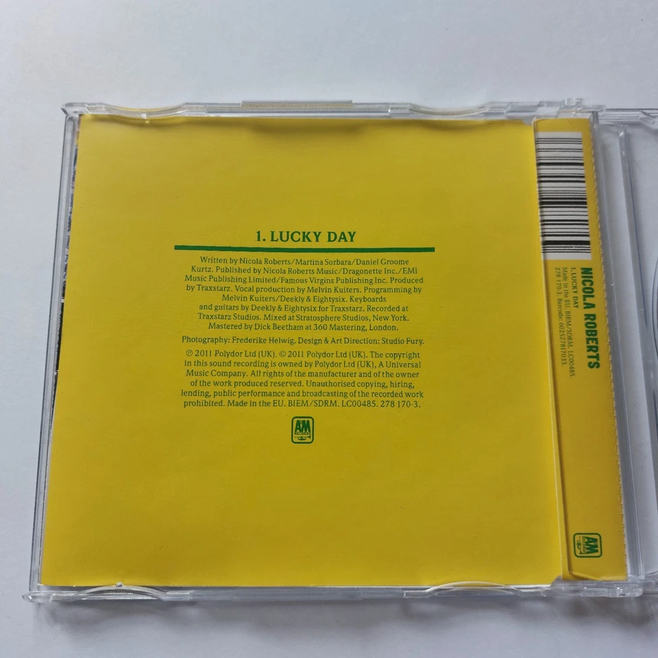 NICOLA ROBERTS (Girls Aloud) - Lucky Day - Rare SIGNED CD Single (2011) Foto 3 de 4