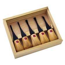 Wood Carving Tools Beginners Palm Set of 5, FR310 Ash Hardwood Handles,1095 H...