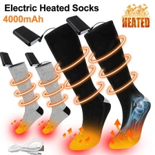 3.7V Electric Heated Socks Rechargeable Battery Foot Winter Warm Hunting Socks