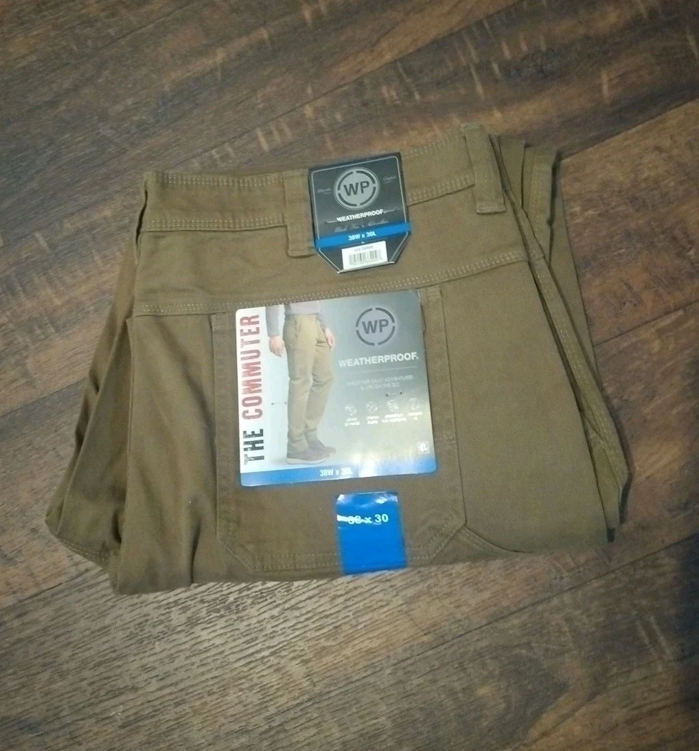 Weatherproof Men’s Pants 38x30 Cedar Brown Stretch Cotton Straigh Leg 🆕