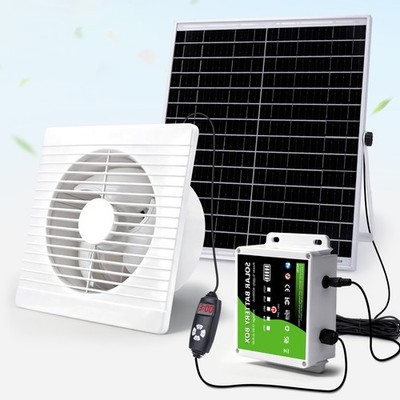 17W/22W Solar Ventilator Abluftlüfter Outdoor IP65 6000mAh Solar Powerbank Timer