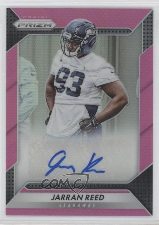 Jarran Reed Panini Prizm Rookie Autograph Prizm #RAJRD Rookie Auto.Prizm-Pink