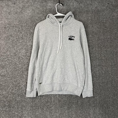Lacoste Men's Classic Fit French Terry Hoodie Small Gray Embroidered Sweatshirt