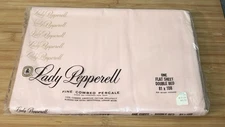 Vintage Lady Pepperell One Flat Sheet Double Bed 81x108 100% Cotton Pink SEALED