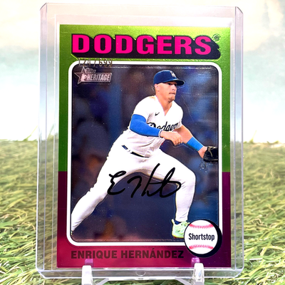 2024 Topps Heritage Chrome /699 SP #475 Enrique Kike Hernandez LA