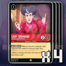 Lady Tremaine Overbearing 111/204 x4 Rise of the Floodborn Disney Lorcana