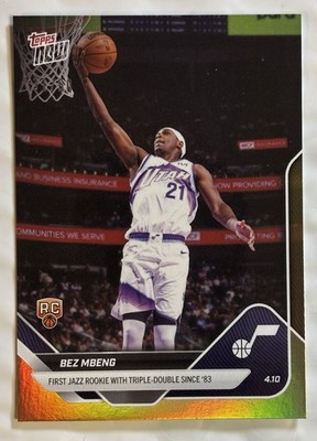 Bez Mbeng - 2026 NBA Topps NOW - Card 251 TRIPLE-DOUBLE Gold Foil 31/50 RC