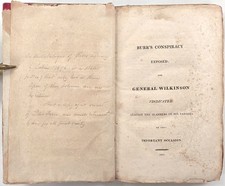 Rare 1811 Aaron Burr Conspiracy Exposed General Wilkinson Vindicated