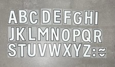 2023 - 2027 OFFICIAL AVERY DENNISON PREMIER LEAGUE WHITE PLAYER SIZE LETTERS