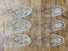 Vintage Set of 6 Anchor Hocking EAPC Star of David Relish Dish Banana Split Boat
