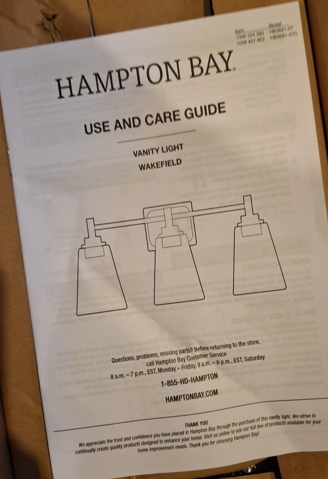 Aplique moderno de montaje en pared cromado de 3 luces Hampton Bay Foto 3 de 4