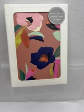Molly & Rex  Box 12Blank Note Cards Playful Floral 5.5 x 4.25 New NIB