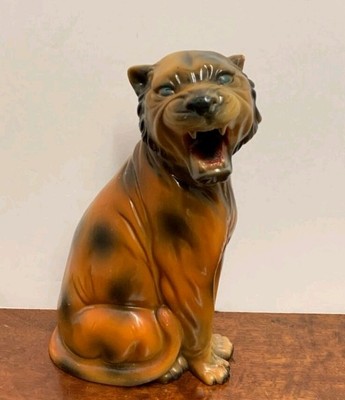 Vintage Mid Century Modern Resin Leopard  Cup