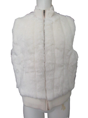 Context Faux Fur Snow White Vest Sharp Look where with any Color L NWT/NWD