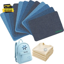 Iron-On Fabric Patches for Clothing, 12 Sheets 3" by 4-1/4", Durable Washable Ir