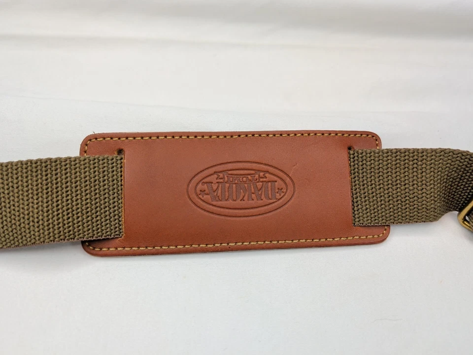 DAKOTA TUMI Authentic Black Canvas Tan Leather Shoulder Duffle Weekender Bag - Image 4 of 4