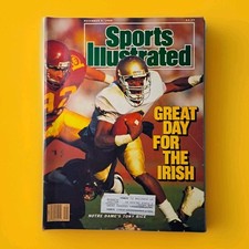Sports Illustrated Magazine Notre Dame Tony Rice Football 1988 December
