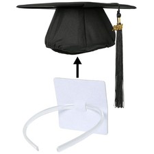 Graduation Cap Headband Firm Anti-Fall Hair Band for Grad Accessories Clear
