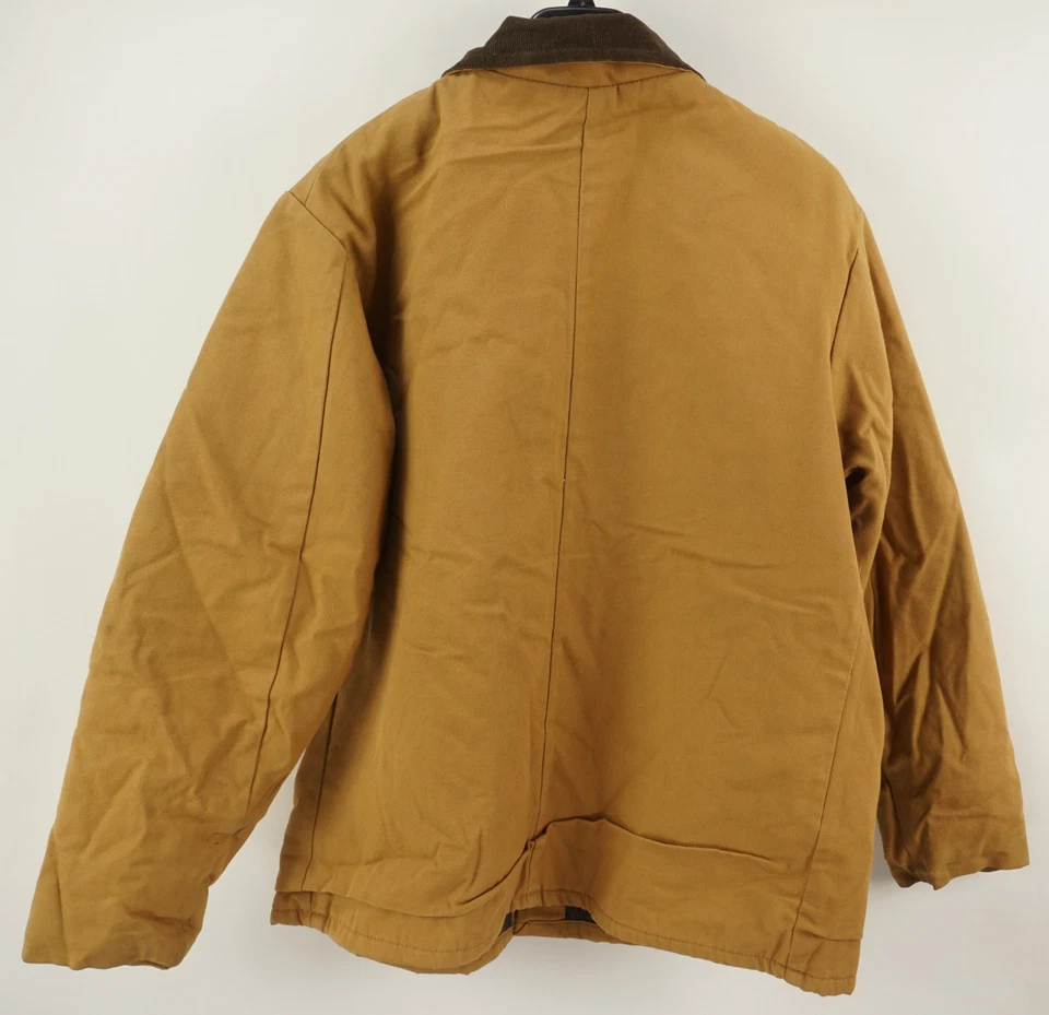 Vintage Canvas Barn Chore Coat Men's XL-T Tall Tan Wool Blanket Lined Heavy - Image 2 of 4