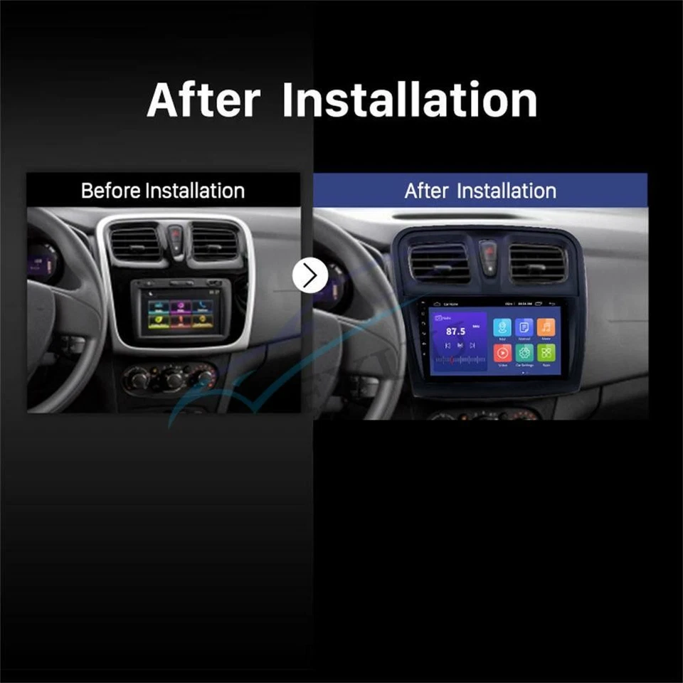 9" Android 10 автомобильное радио стерео GPS навигатор WiFi FM для Dacia Renault Sandero 12-17 - Изображение 3 из 4