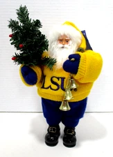 Santa’s Workshop LSU Collectible Santa Claus 11” figurine Team Spirit Home Decor
