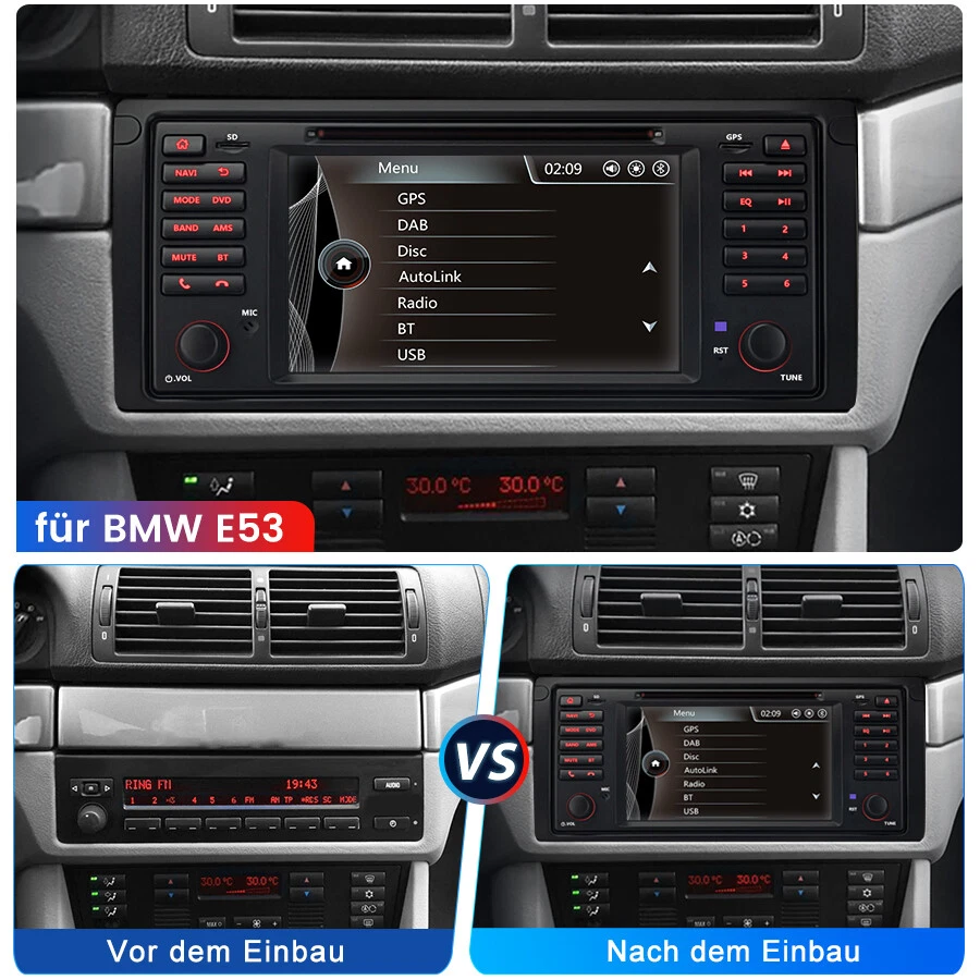 Android13 Autoradio Für BMW 5er E39 X5 E53 7er E38 Player DAB+GPS NAVI BT DVD CD - Bild 2 von 4