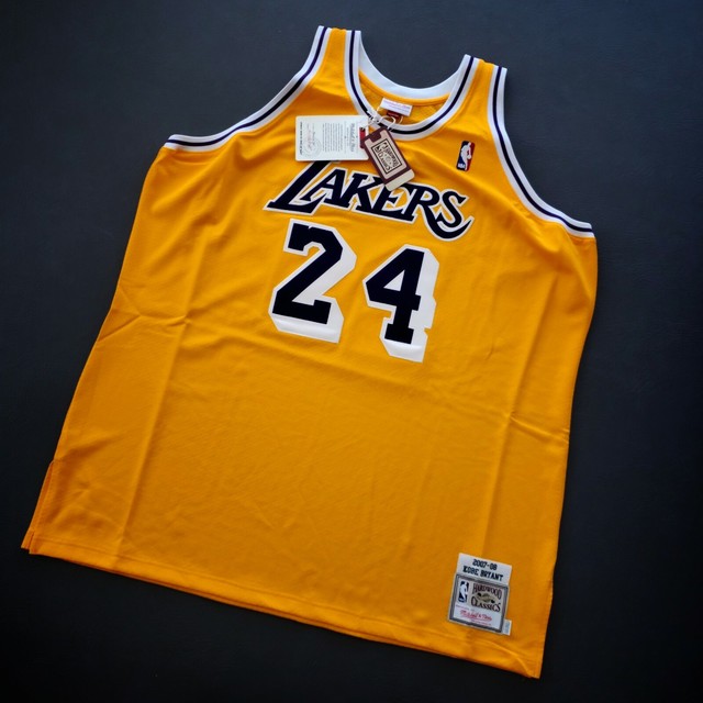 100% Authentic Kobe Bryant Mitchell Ness 07 08 Lakers Jersey Size 56 3XL | eBay
