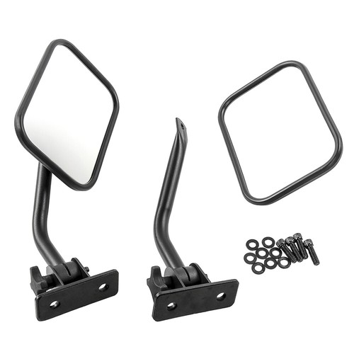Pair Rear Side View Mirrors Door Off Quick Release for Jeep 97+ AU Stock - Picture 6 of 10