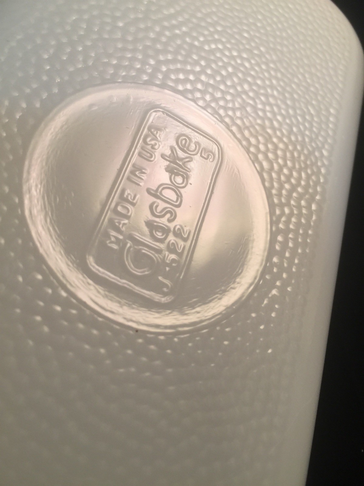 Currier And Ives Glasbake J522 Loaf Bake Pan Dish Ovenware White Blue Amish Farm