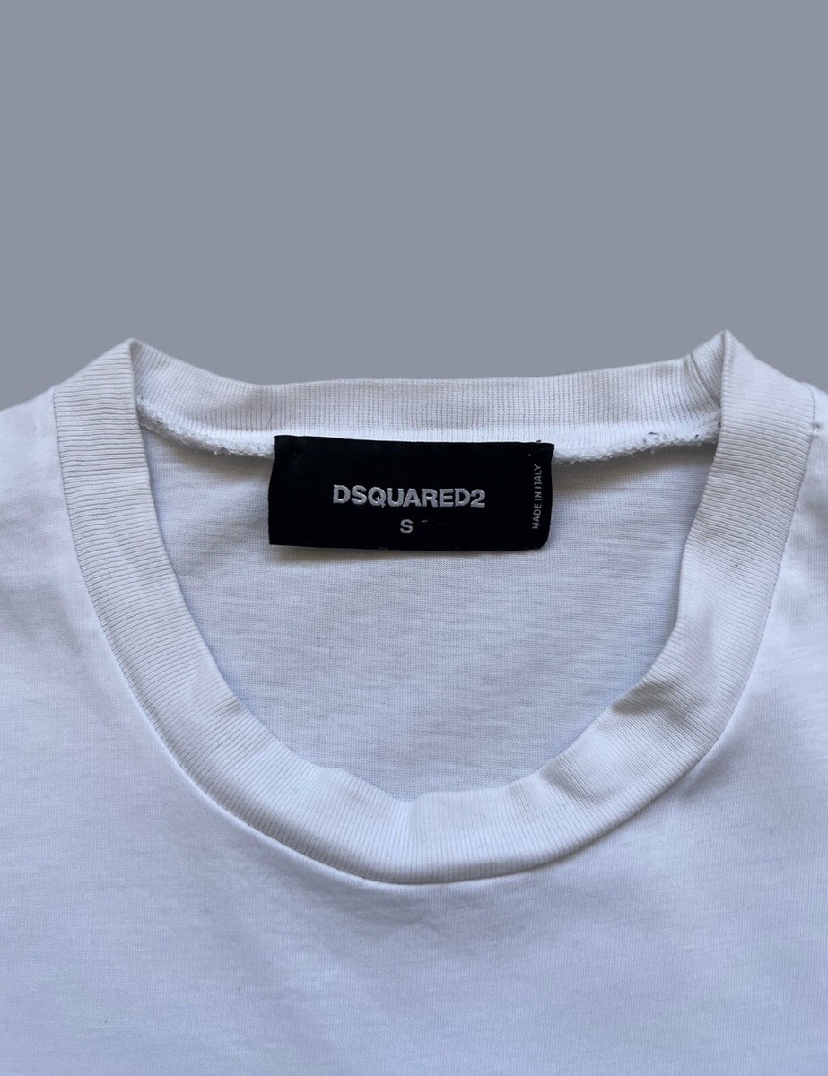 【関税&送料込】Dsquared2 White Cotton T-Shirt With Logo Dsquared2 - Icon cotton T-shirt White - The Corner
