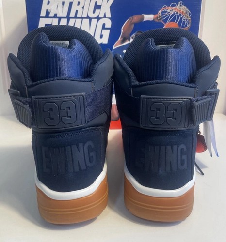 PATRICK EWING ATHLETICS 33 HI Navy /White/Gum Men’s Size 9.5 Shoes Suede - Picture 3 of 6