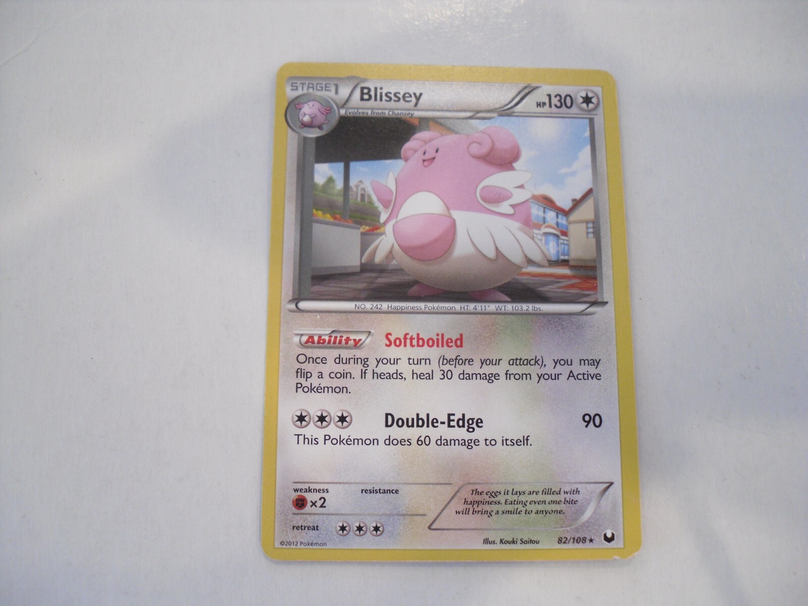 Blissey Pokemon Dark Explorers Card - 82/108 - TCG 2012 SHOWN    BB