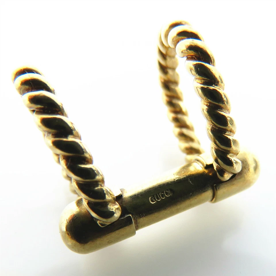 Gemelos NYJEWEL Gucci Vintage Oro Horsebit Oro Oro Foto 3 de 4