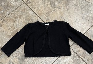 newborn black cardigan